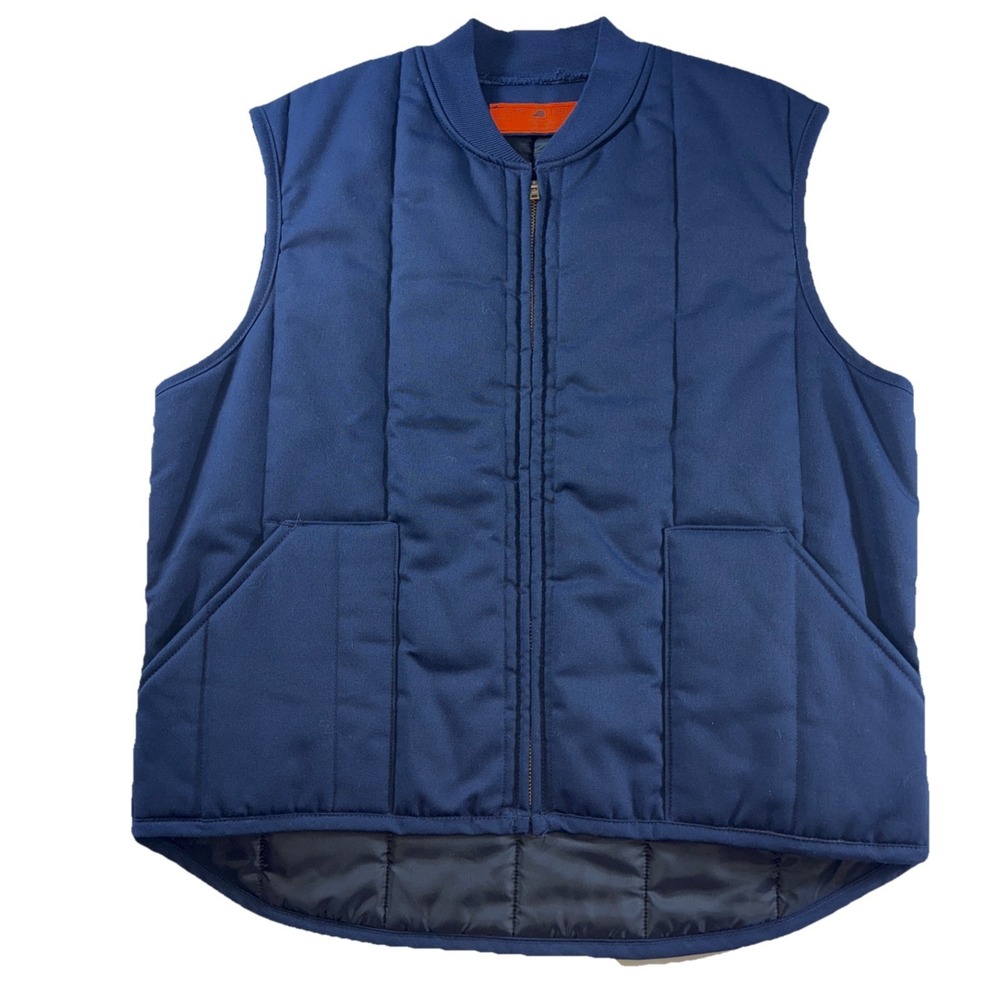 Red Kap Quilted Workwear Vest Jacket Men's XL Navy Skater Surf